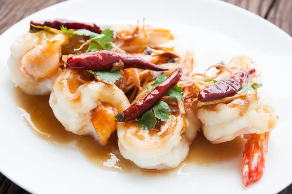 Deep Fried Shrimp with Tamarind Sauce — Stock Photo, Image