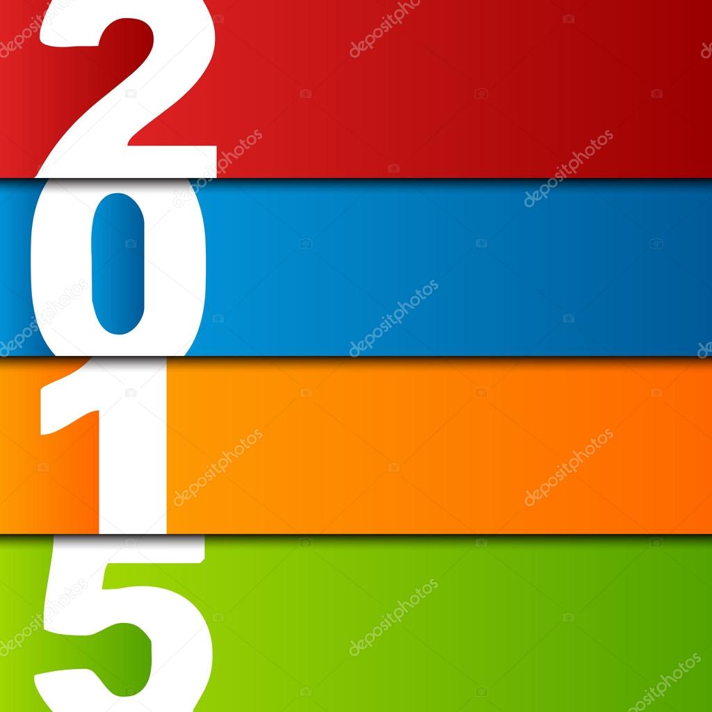 Happy New Year 2015 Card. Vector illustration
