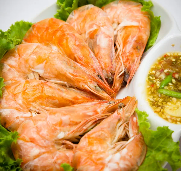 Steamed shrimp — Stock Photo, Image