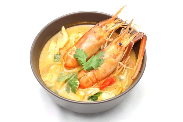 Tom Yam Kung Suppe. Thailändisches Essen — Stockfoto