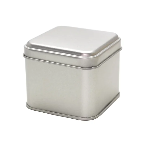 Metall box isolerad på vit bakgrund — Stockfoto