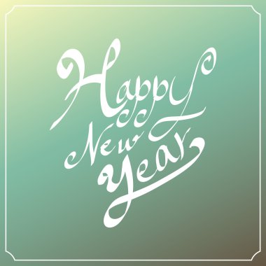 mutlu yeni yıl el yazısı. el yapımı hat