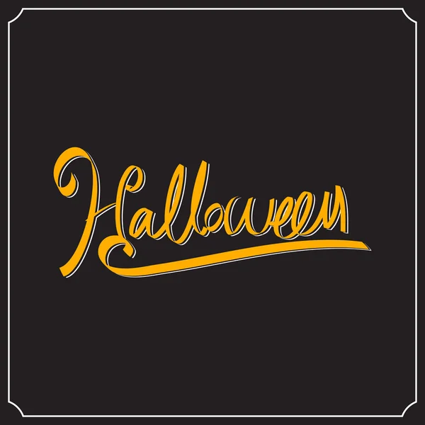 Letras de Halloween. Caligrafia artesanal — Vetor de Stock