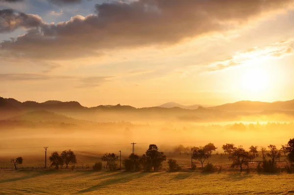 Herbstnebel — Stockfoto