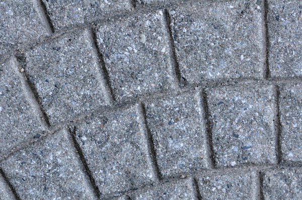 Pattern of cobblestones in gray color - detailed view