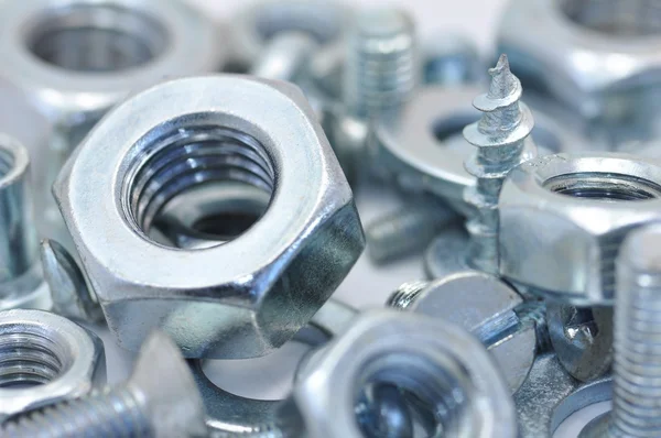 Nuts, bolts and washers — Stock Photo, Image