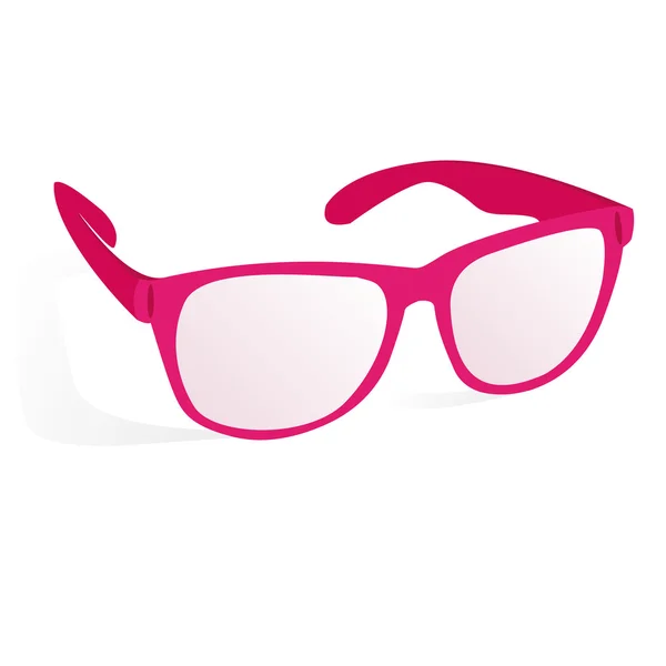 Glasses, pink on a white background with shadow — Stock Photo, Image