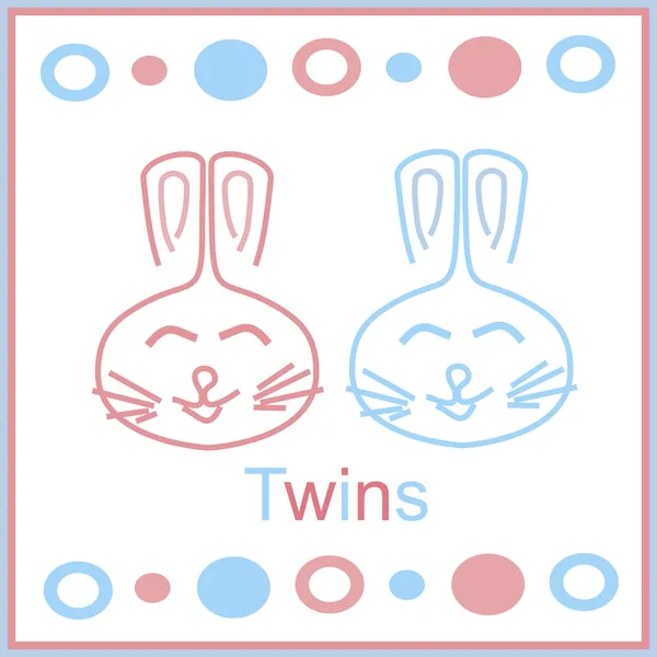 Bunny twins — Stockfoto
