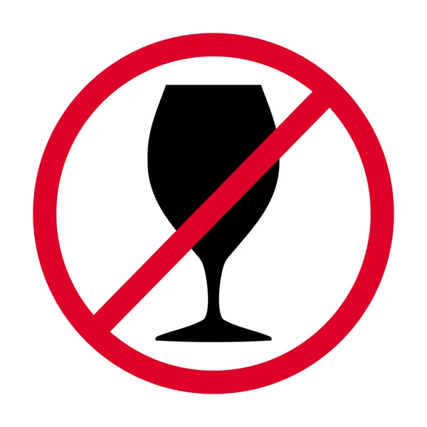 Sign not drink, vector — Stock Vector