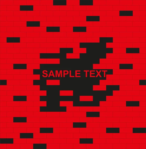 Zeď, červená a černá, cihlová - s místem pro text — Stock fotografie