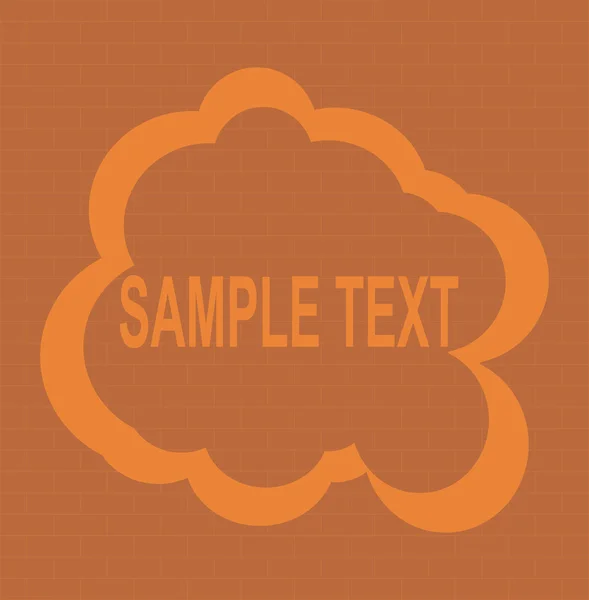 Vägg, brun, tegel - med plats för text — Stockfoto