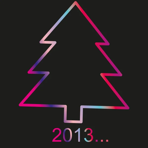 Adornos del árbol de Navidad 2013 Año Nuevo en una espalda negra — Foto de Stock