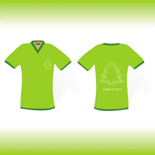 Camiseta verde de Navidad con diseño original de árbol de Año Nuevo — Foto de Stock