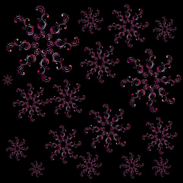 Seamless pattern, tracery with snowflakes — Zdjęcie stockowe