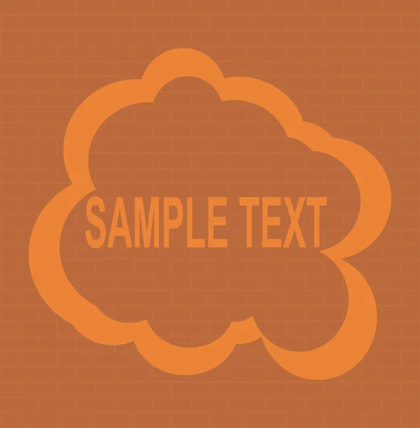 Wall, brown, brick - with place for text — Stock Vector