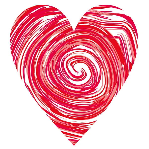 Corazón en círculos rojos — Vector de stock