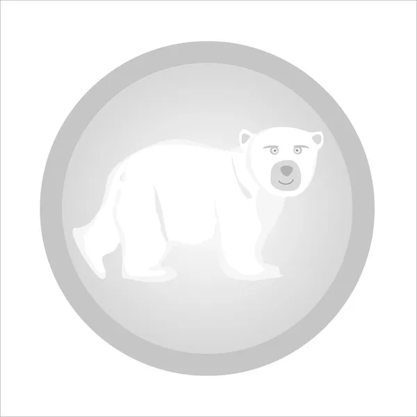 Urso logotipo branco — Fotografia de Stock