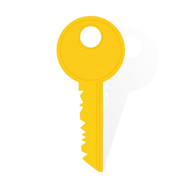 golden security key clipart