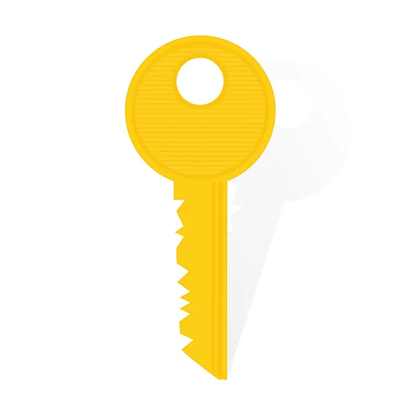 Golden security key — Stock Photo, Image