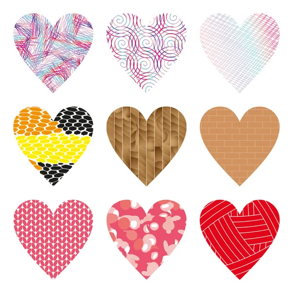 Hearts set — Stock Vector