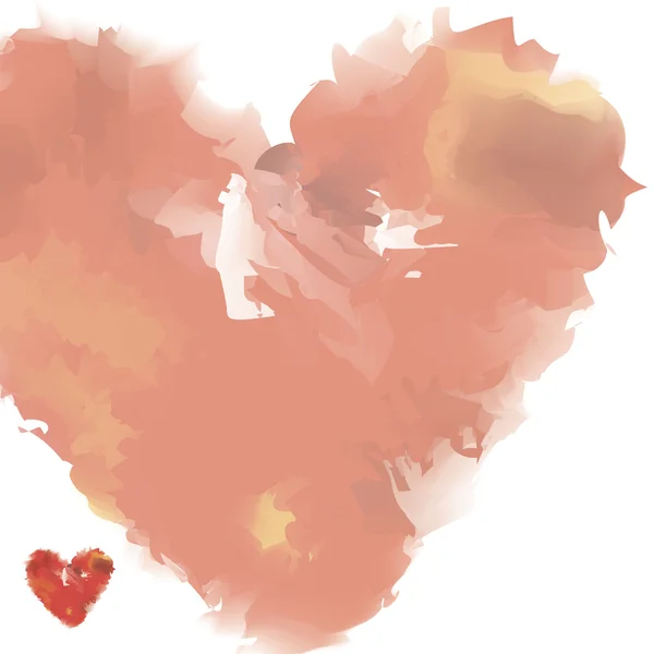 Akvarell szív — Stock Vector