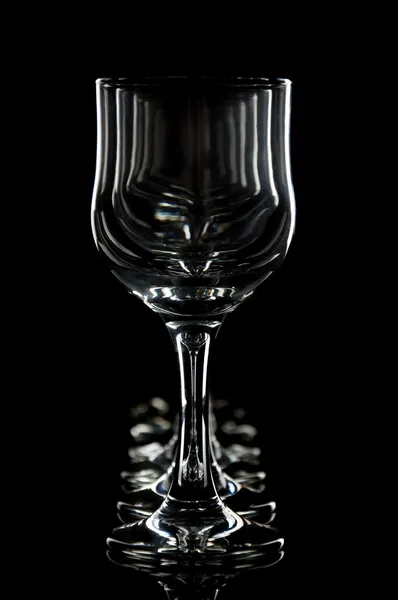 Cups of wine and water on black background — Stock Photo, Image