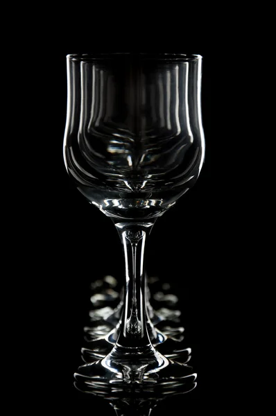 Pohár bor és víz a fekete háttér Jogdíjmentes Stock Képek