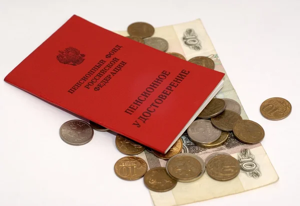 Money and pension sertificate — Stock Photo, Image