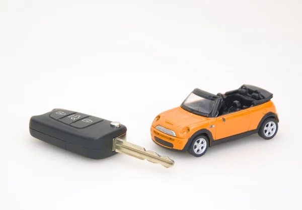 The toy car and key — Stock Photo, Image