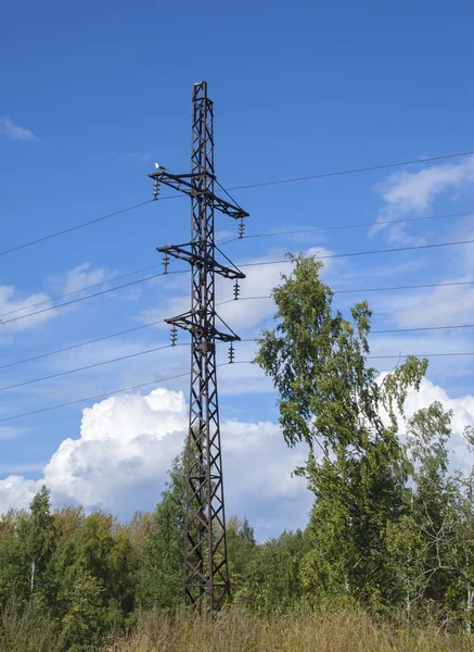 Wieża linia elektroenergetyczna — Zdjęcie stockowe