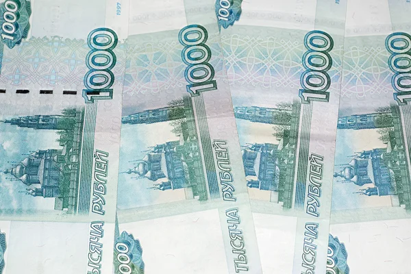 The ruble banknotes background — Stock Photo, Image