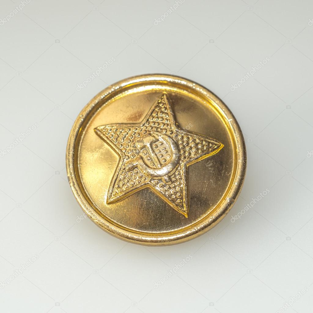 The button from military uniforms of Soviet army