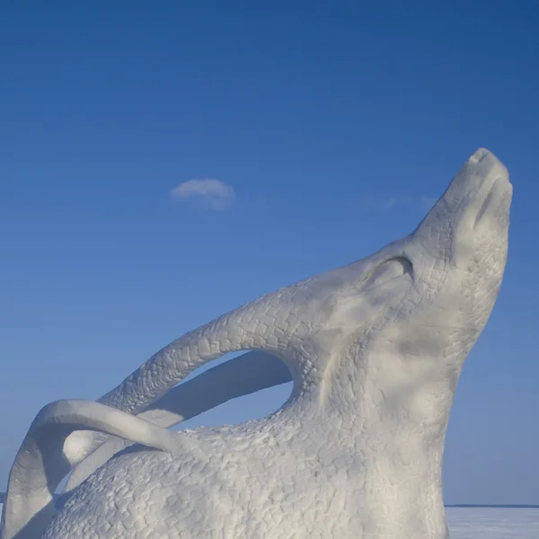 Snowy rzeźby konkursu mit w petrozavodsk — Zdjęcie stockowe