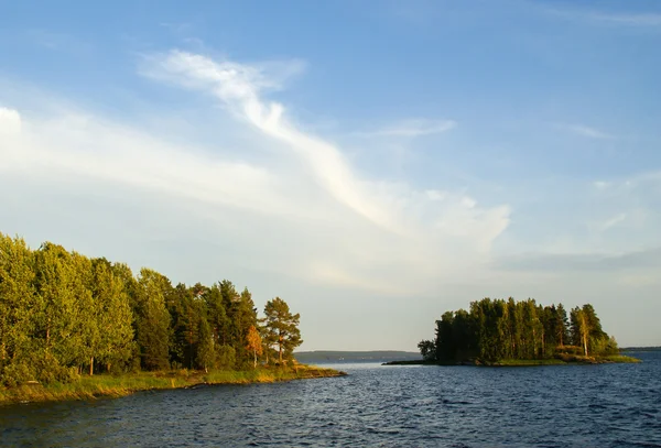 Paisaje salvaje lago verano — Foto de Stock