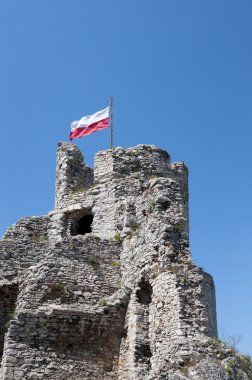kalıntıları Bastille'de Güney Polonya bayrağı