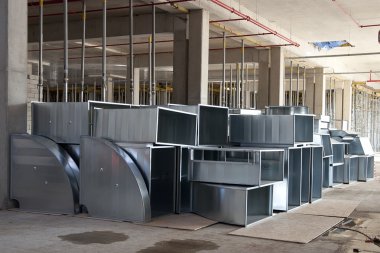 Havalandırma kanalları unsurları yığını