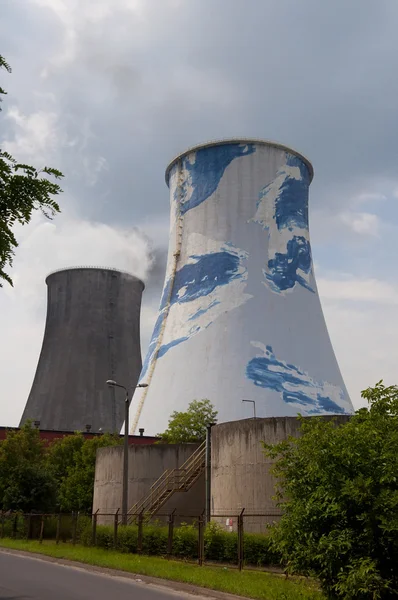 Thermal-electric power station - cooling tower — Stock Photo, Image