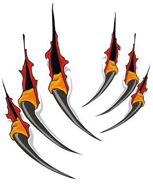 Claws scratches vector clipart