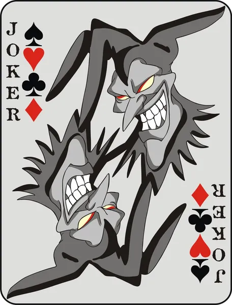 Joker kaart. vector achtergrond — Stockvector