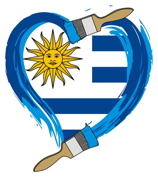 Grunge-Uruguay-Flagge — Stockvektor