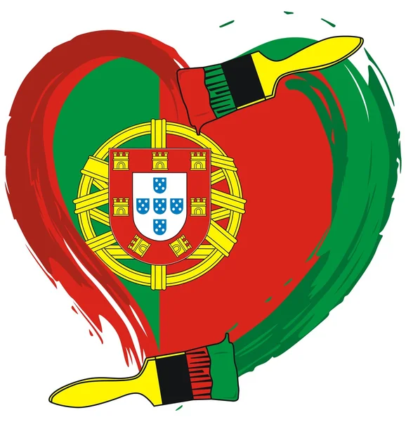 葡萄牙 grunge 旗 — 图库矢量图片