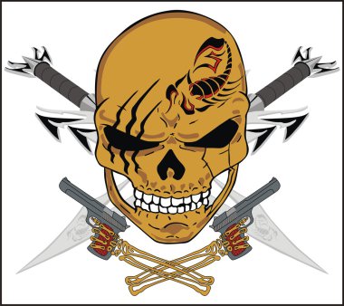 illüstrasyon kafatası