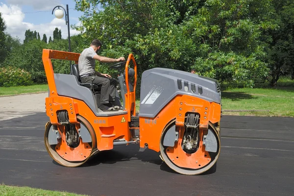 Asphalt laying machine — Stock fotografie