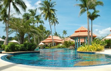 tropikal yüzme havuzunda