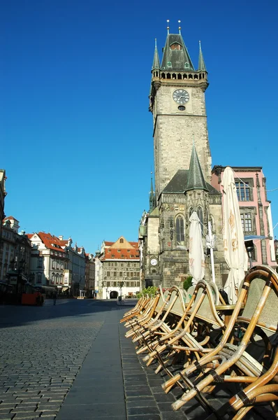 Stary Wieża zegarowa astronomiczne w Pradze, Republika Czeska — Zdjęcie stockowe