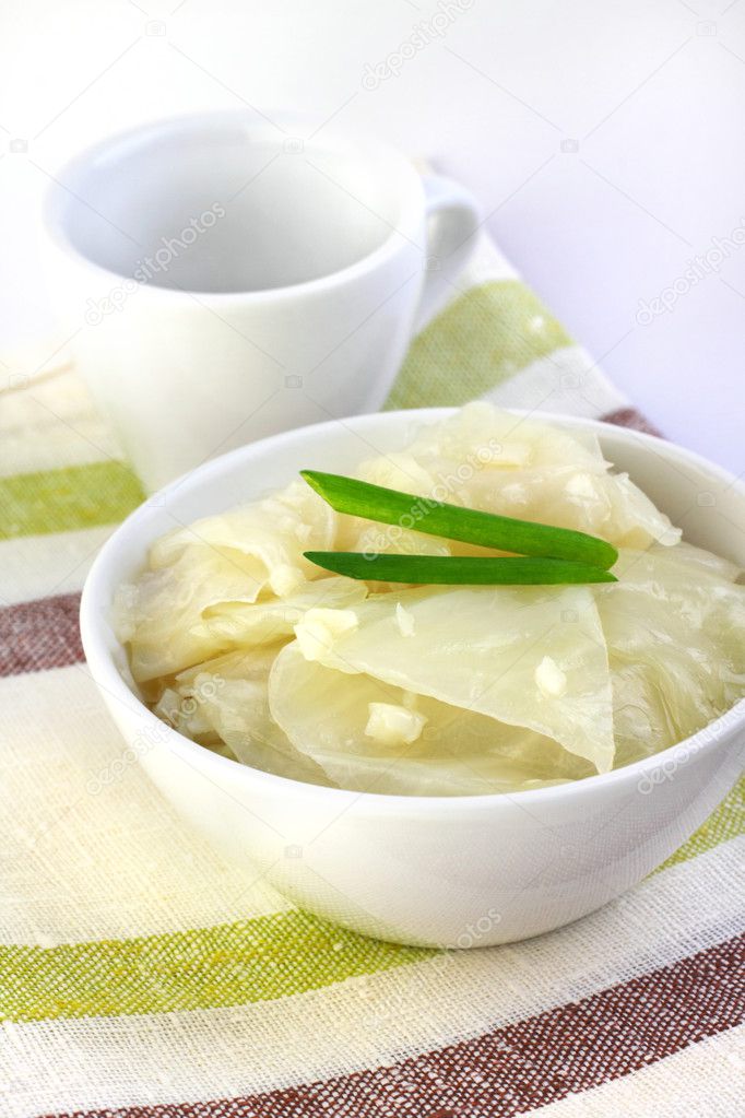 Marinated cabbage with garlic