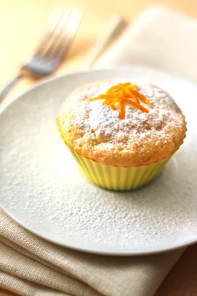 Cottage muffin con scorza d'arancia — Foto Stock