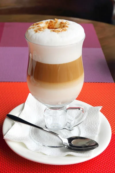 Coffee Latte in glass — Stock Photo, Image