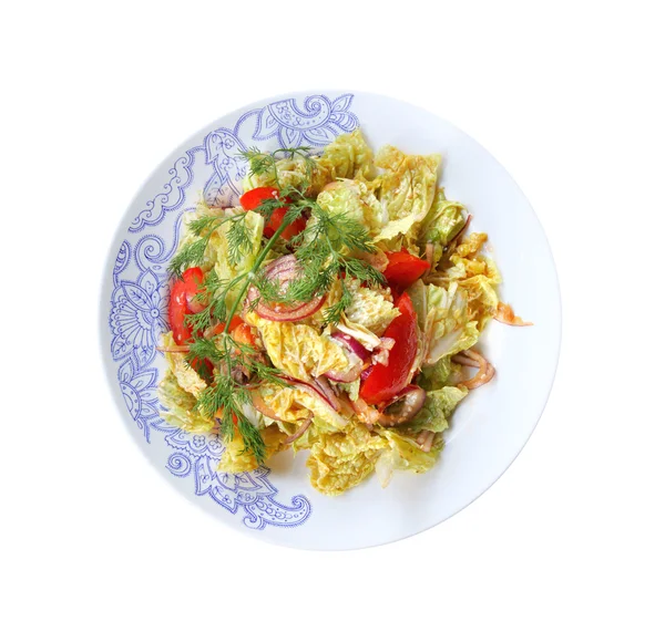 Salát s hovězím masem, čínské zelí a Sezamová semínka — Stock fotografie