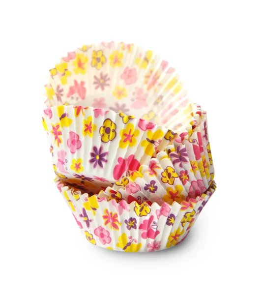 Papier gevallen voor cupcakes — Stockfoto